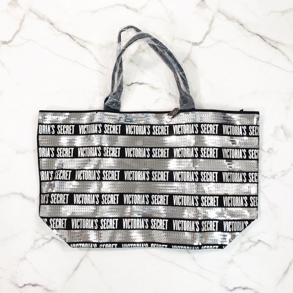 Victoria S Secret Bags Victorias Secret Black Friday Sequin Tote Bag Poshmark